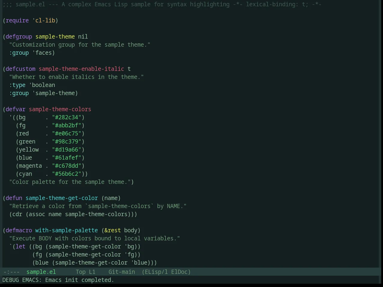 Base16 Valua Theme in emacs-lisp-mode