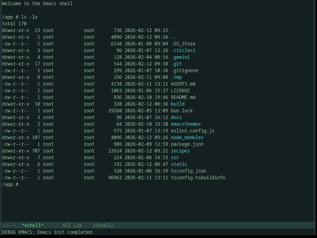 Base16 Valua Theme in eshell