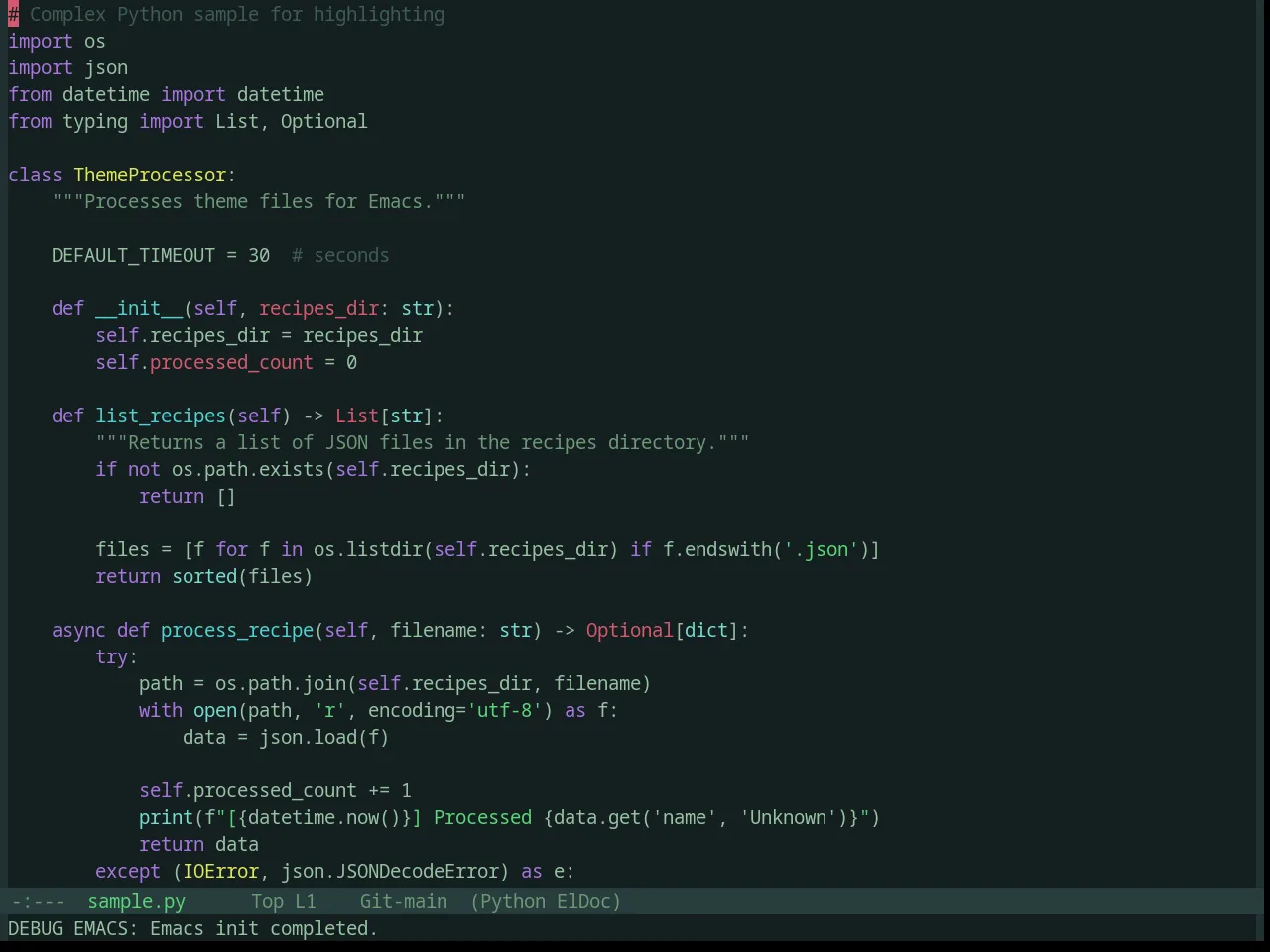 Base16 Valua Theme in python-mode