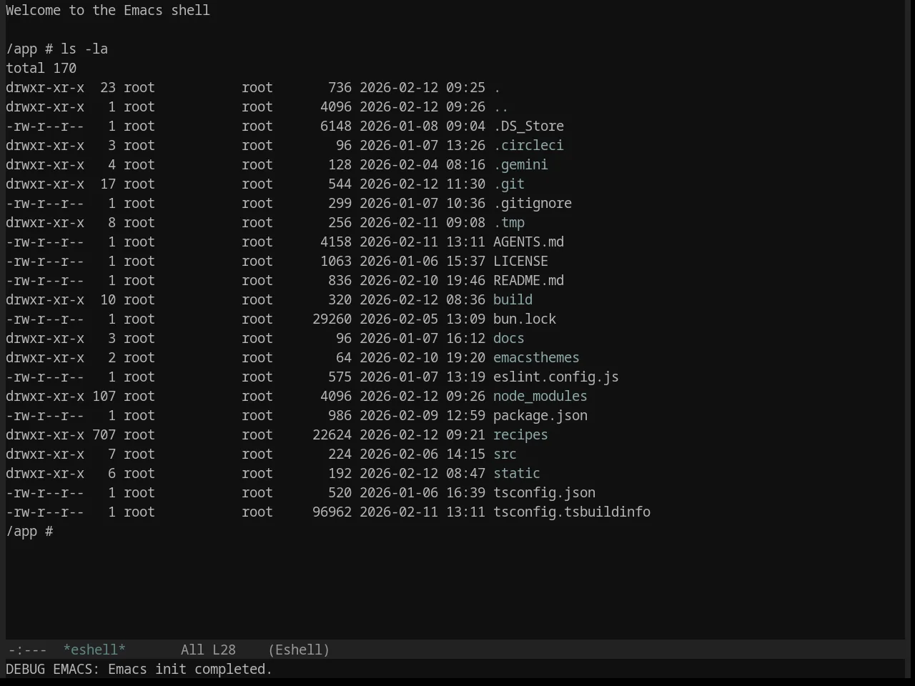 Base16 Vesper Theme in eshell