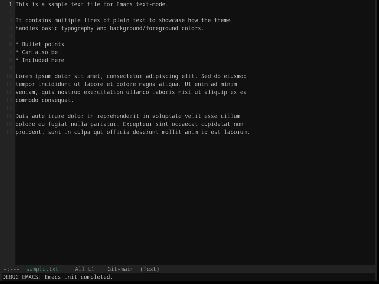 Base16 Vesper Theme in text-mode