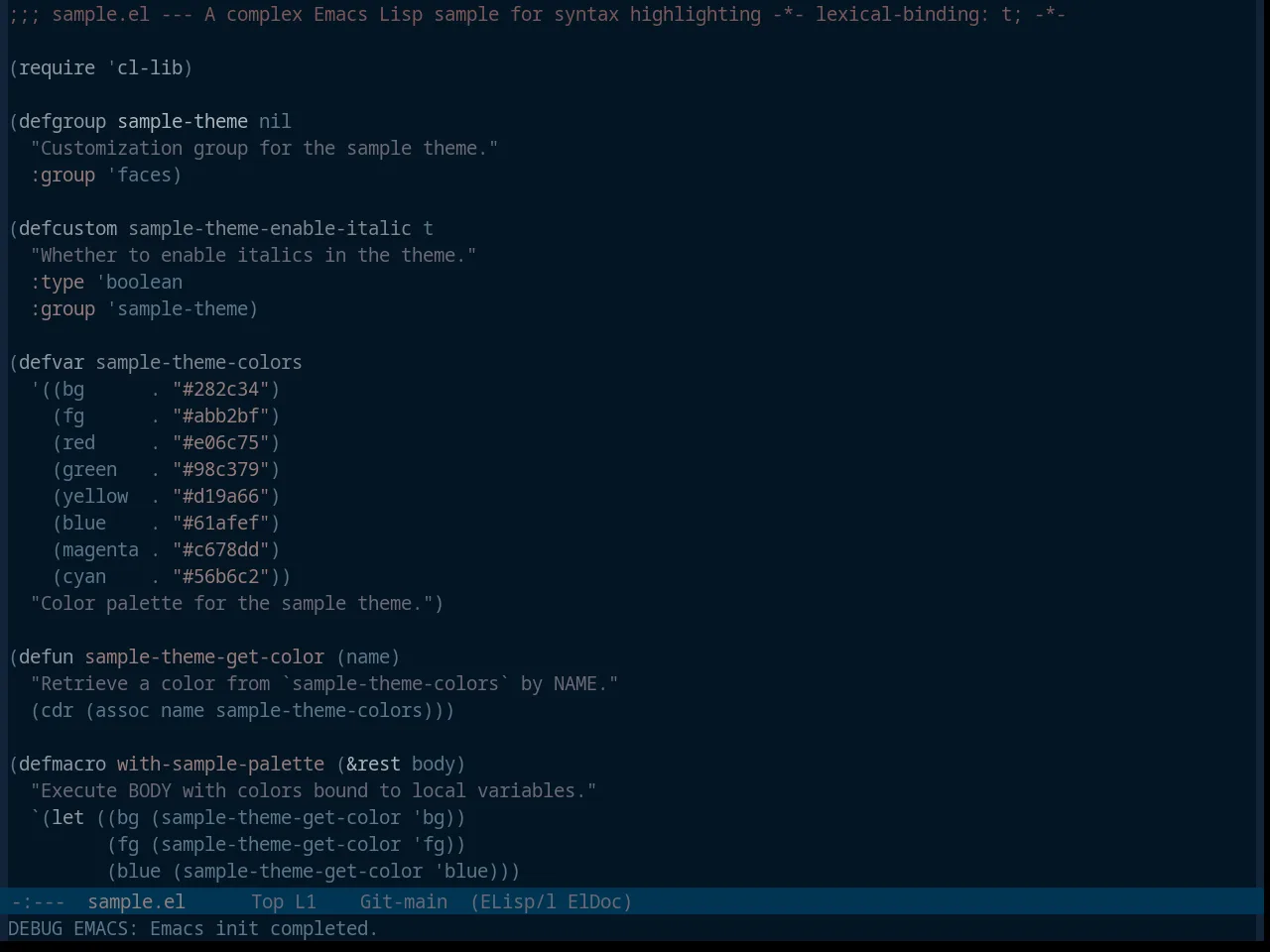 Base16 Vulcan Theme in emacs-lisp-mode