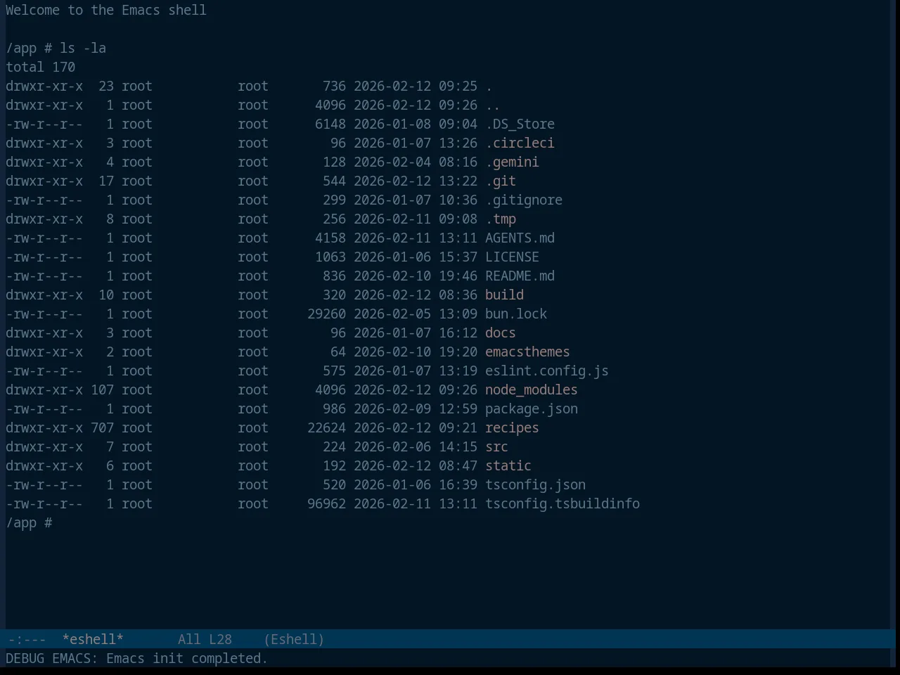 Base16 Vulcan Theme in eshell