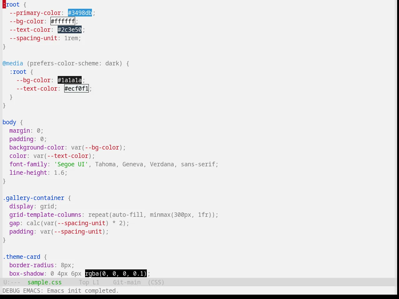 Base16 Windows 10 Light Theme in css-mode
