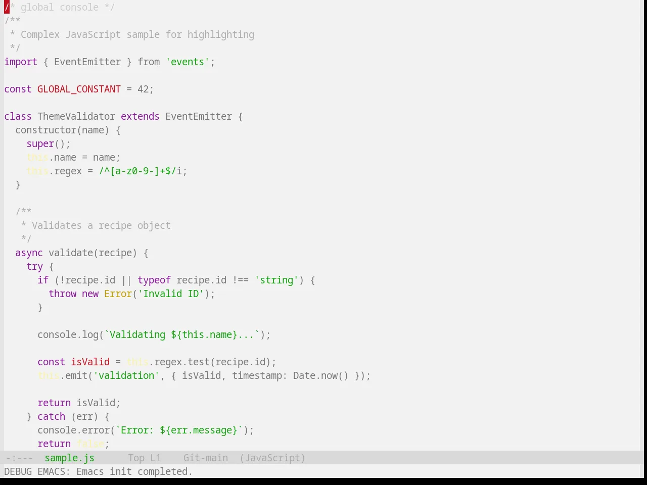 Base16 Windows 10 Light Theme in javascript-mode
