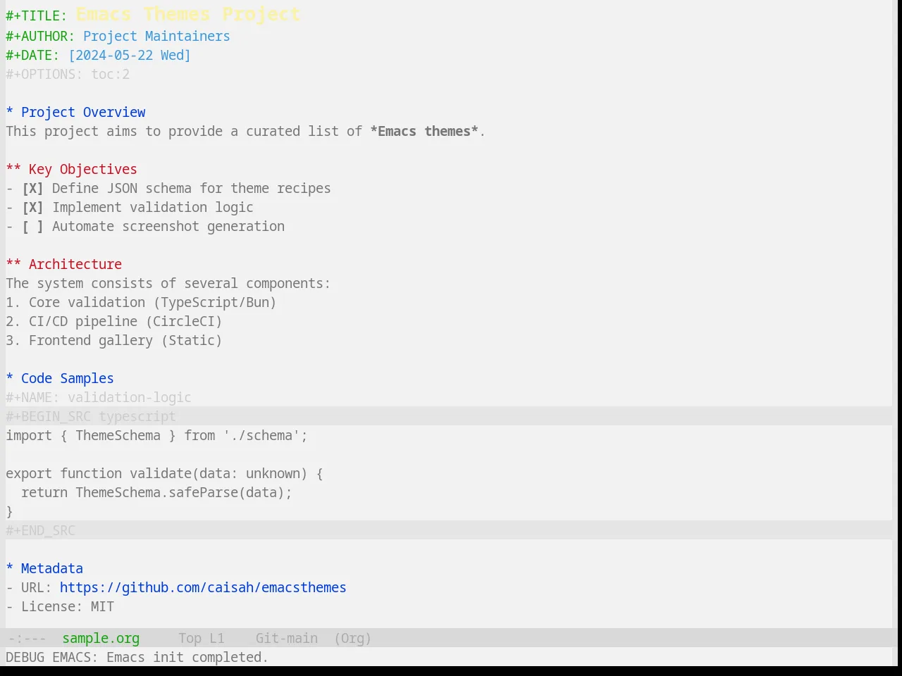 Base16 Windows 10 Light Theme in org-mode