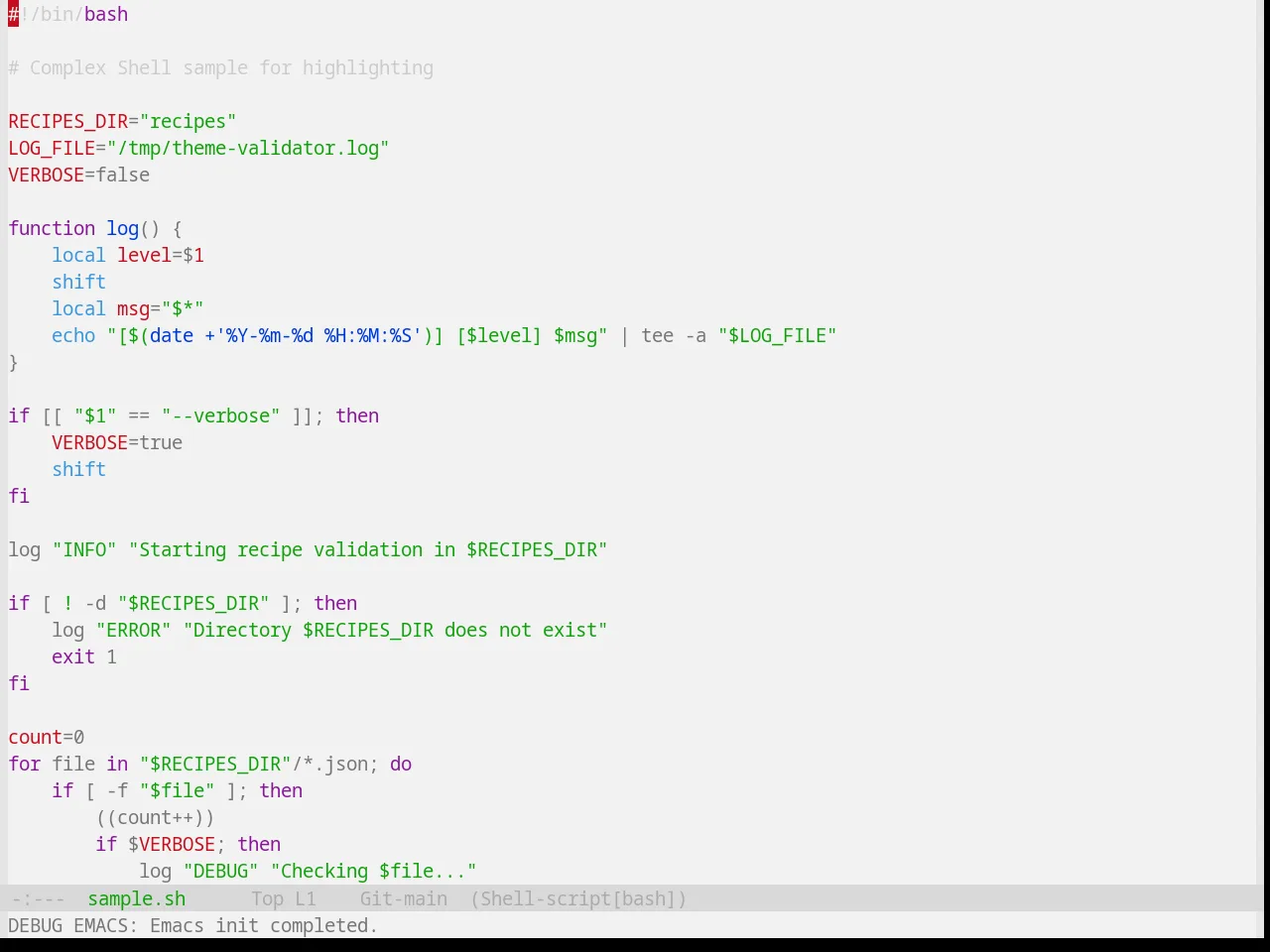Base16 Windows 10 Light Theme in sh-mode