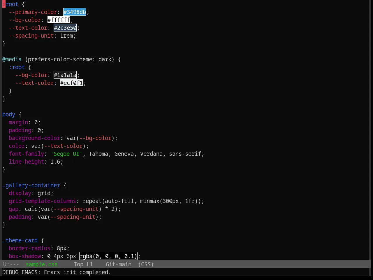Base16 Windows 10 Theme in css-mode