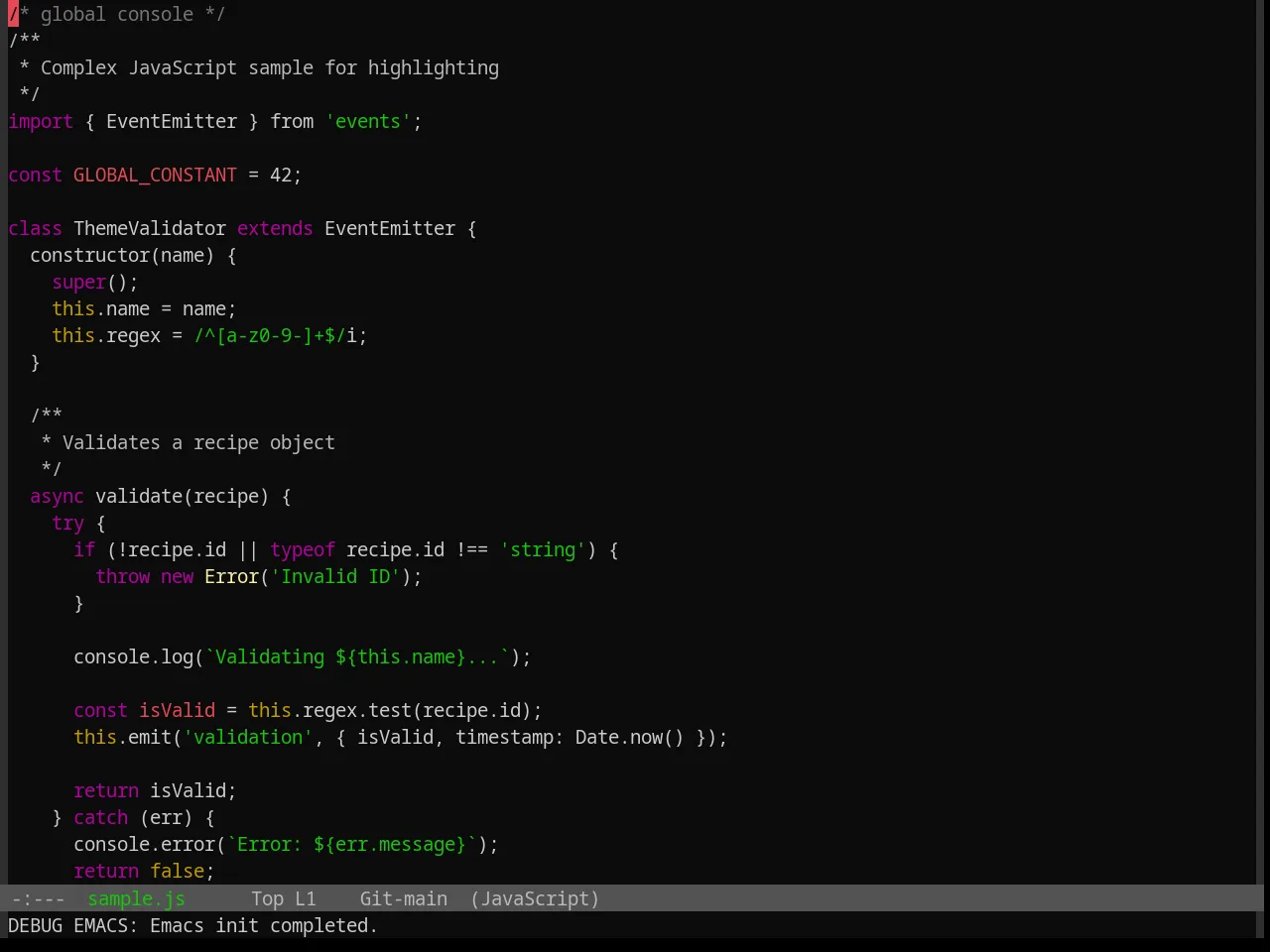 Base16 Windows 10 Theme in javascript-mode