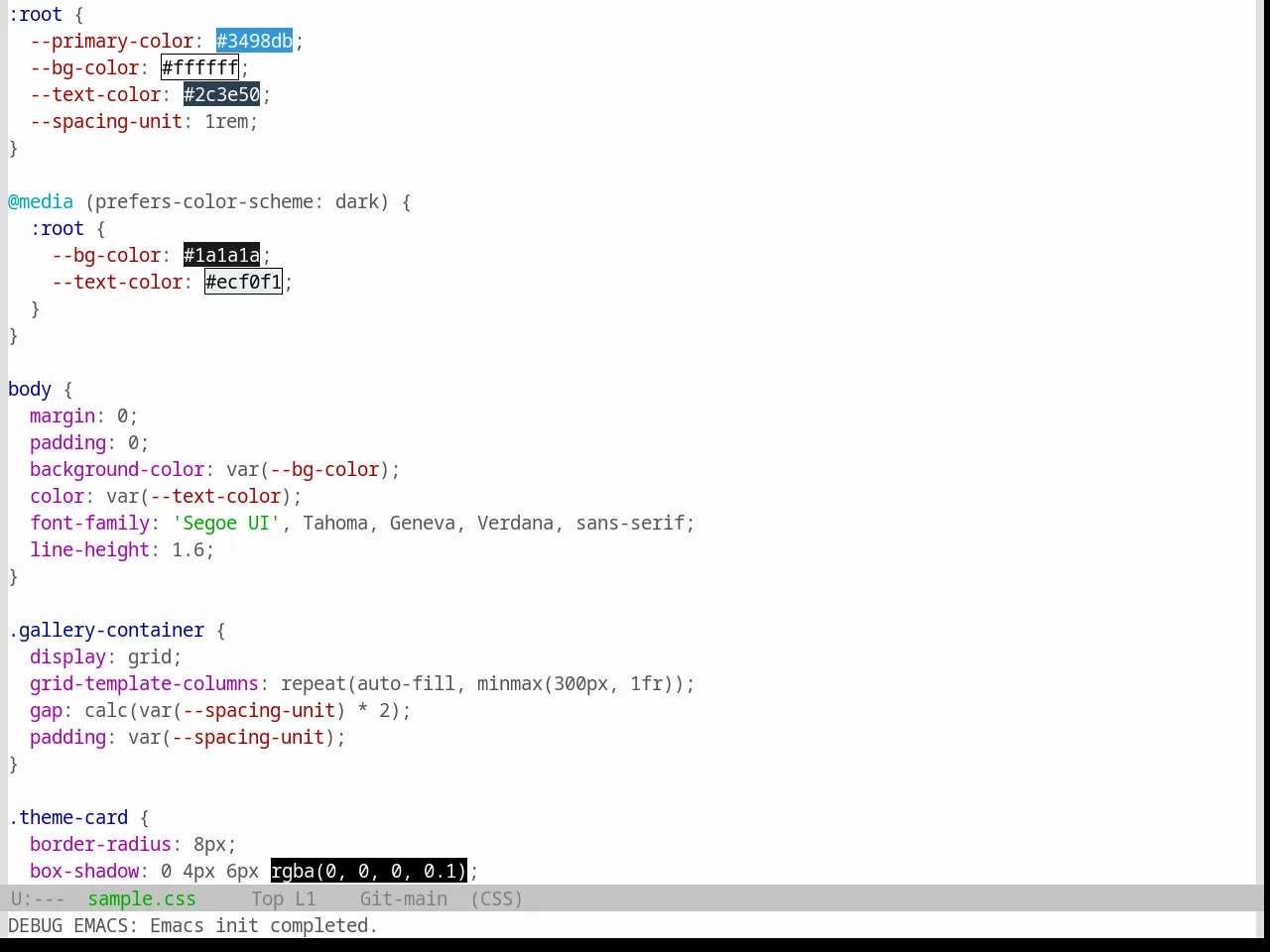 Base16 Windows 95 Light Theme in css-mode