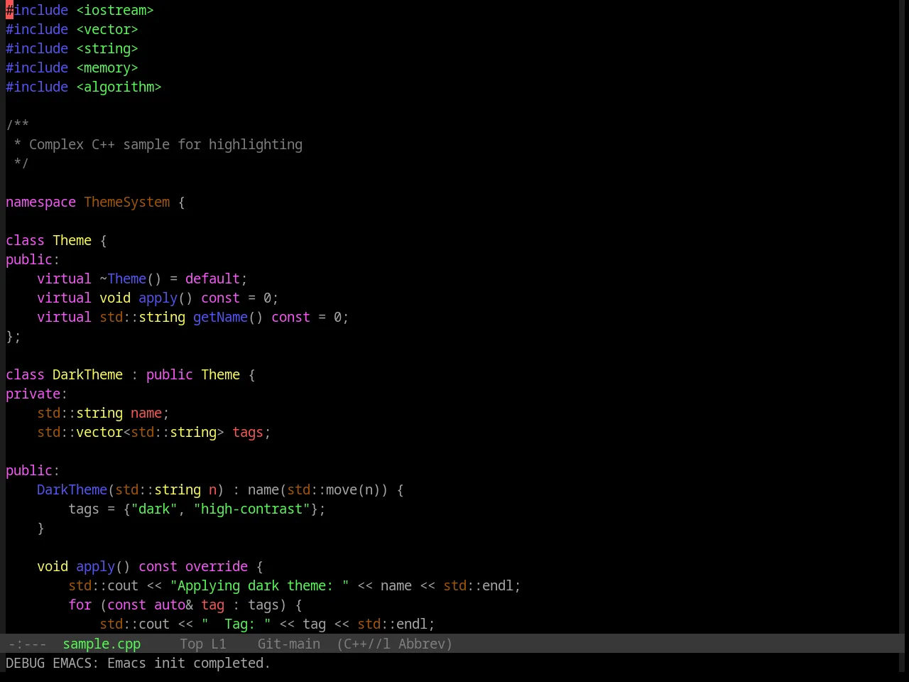 Base16 Windows 95 Theme in c++-mode