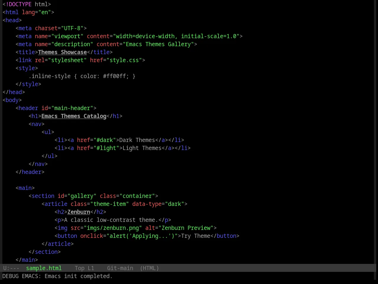 Base16 Windows 95 Theme in html-mode