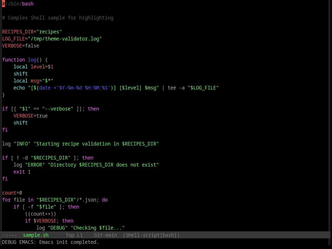 Base16 Windows 95 Theme in sh-mode