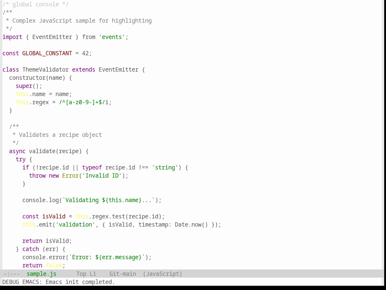 Base16 Windows Highcontrast Light Theme in javascript-mode