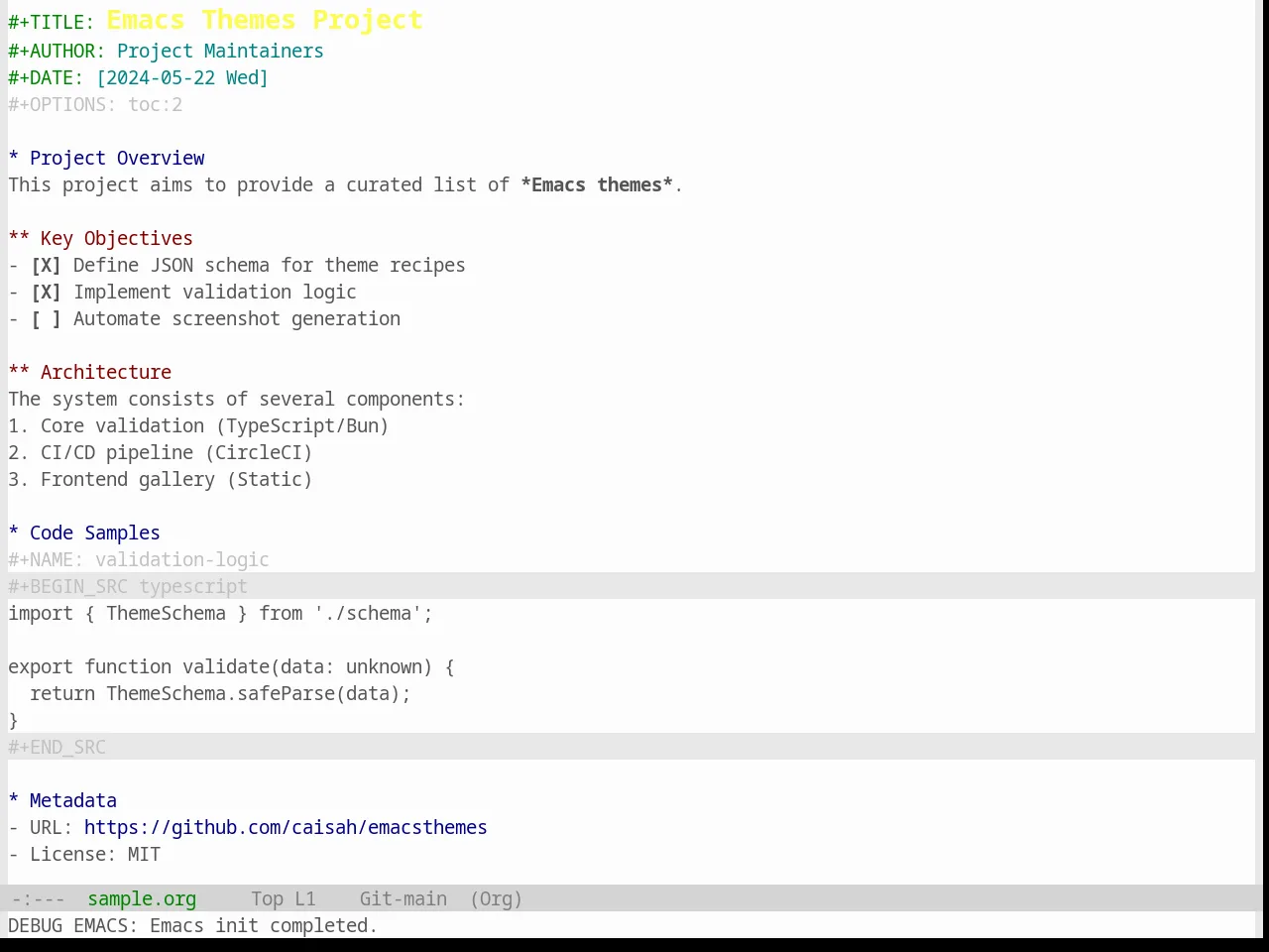 Base16 Windows Highcontrast Light Theme in org-mode