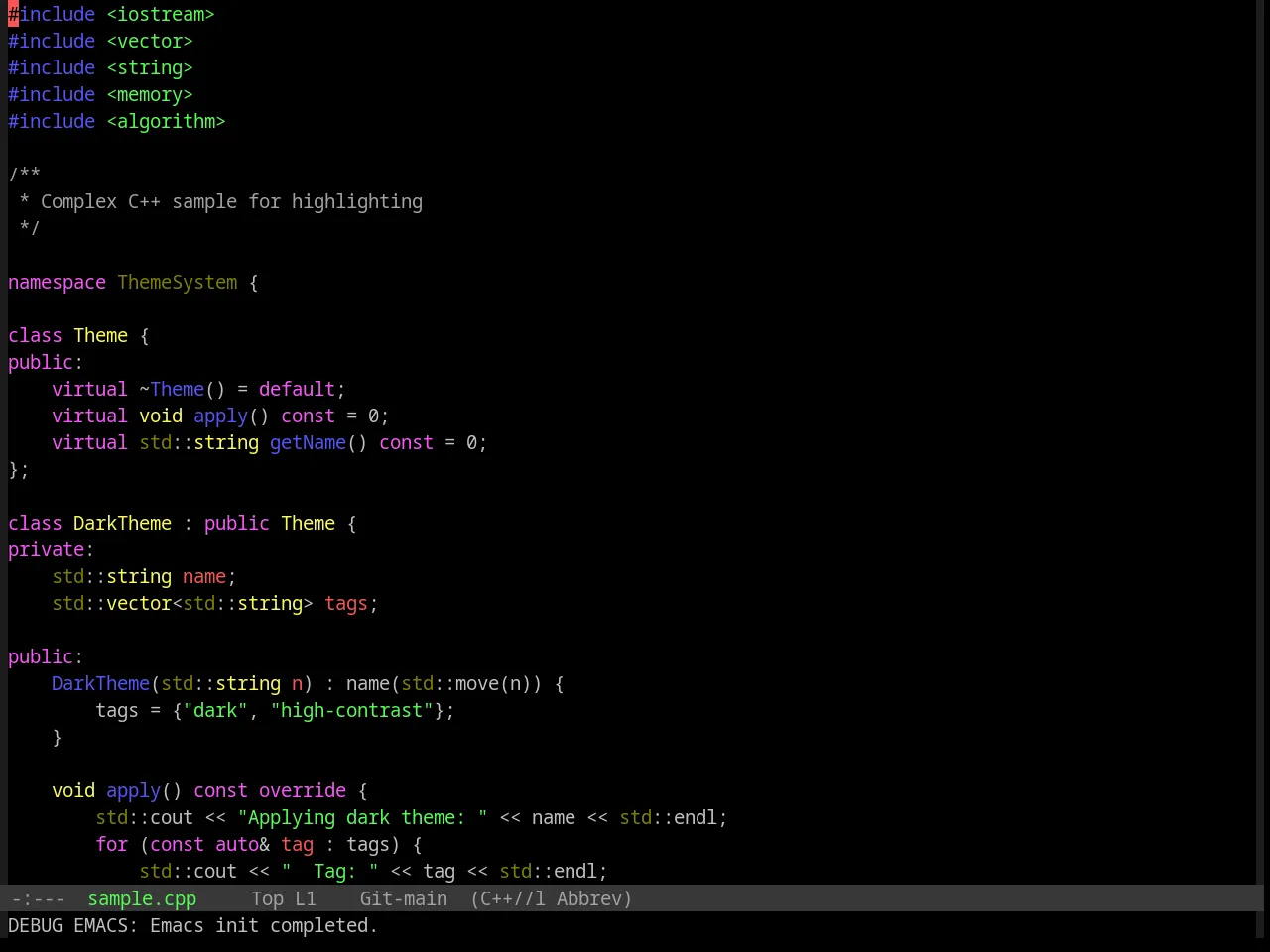 Base16 Windows Highcontrast Theme in c++-mode