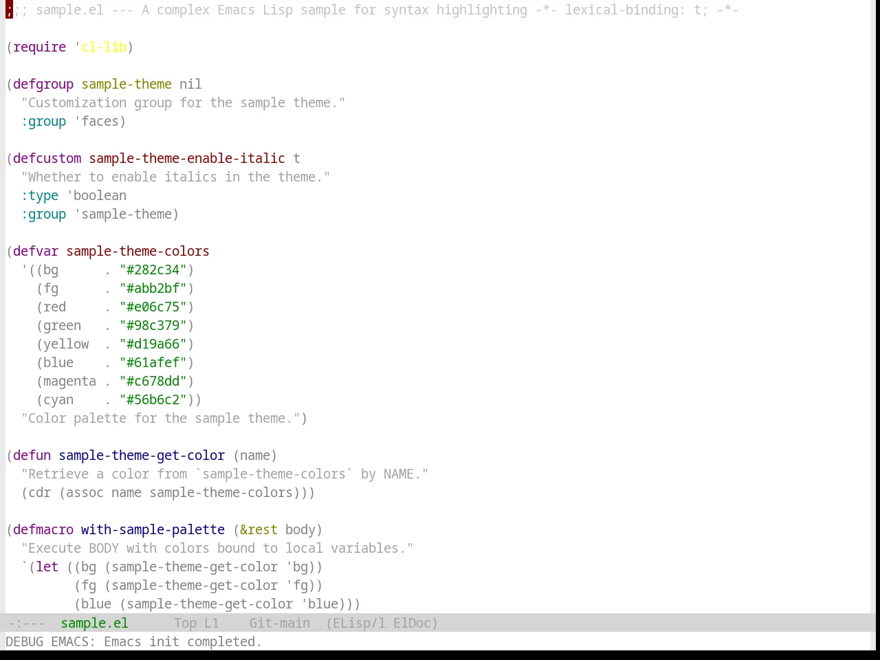 Base16 Windows Nt Light Theme in emacs-lisp-mode