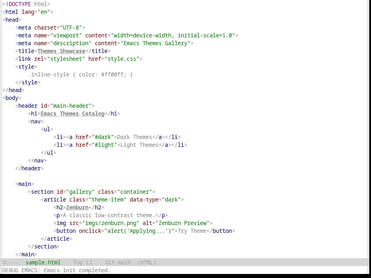 Base16 Windows Nt Light Theme in html-mode