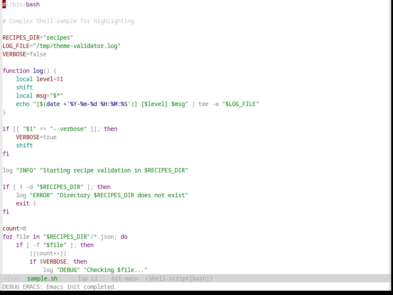 Base16 Windows Nt Light Theme in sh-mode