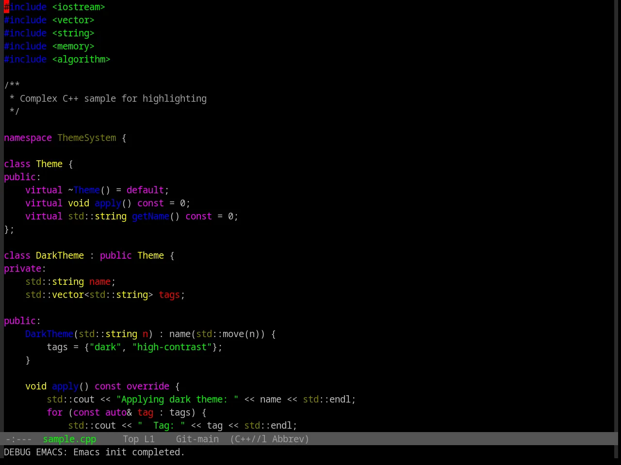 Base16 Windows Nt Theme in c++-mode
