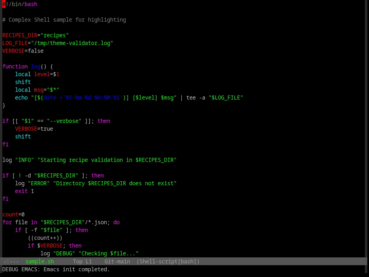 Base16 Windows Nt Theme in sh-mode