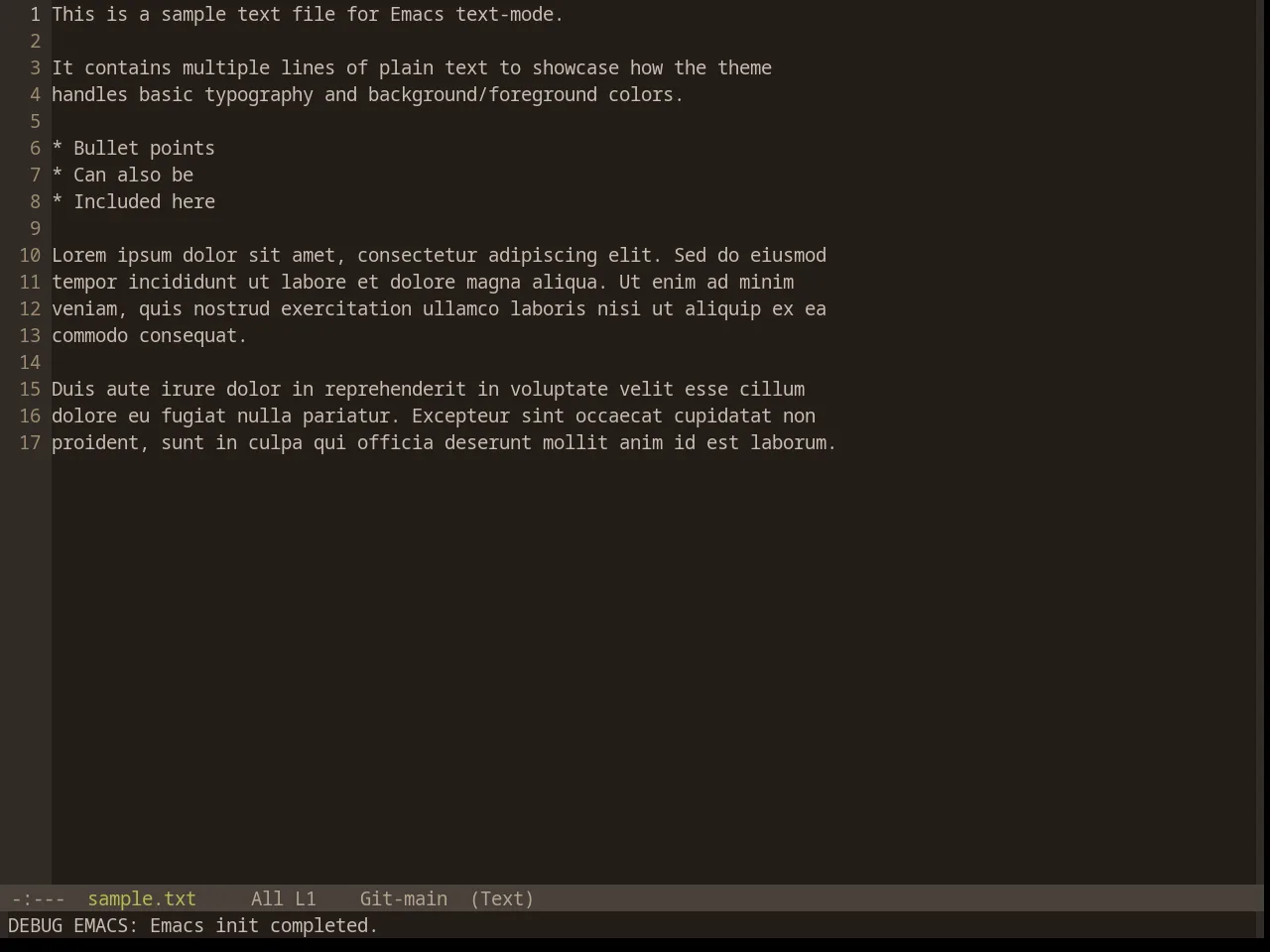 Base16 Woodland Theme in text-mode