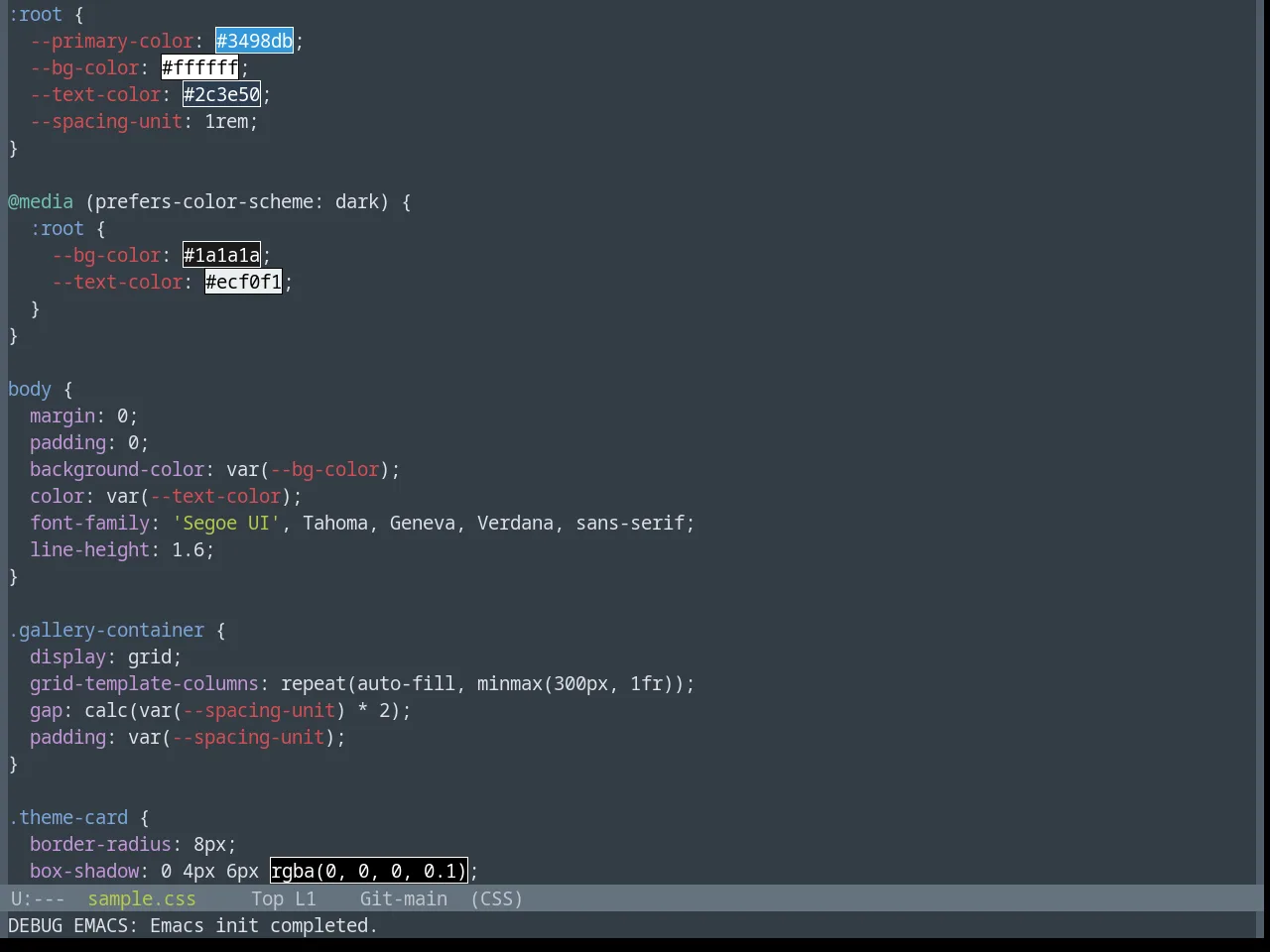 Base16 Yesterday Bright Theme in css-mode
