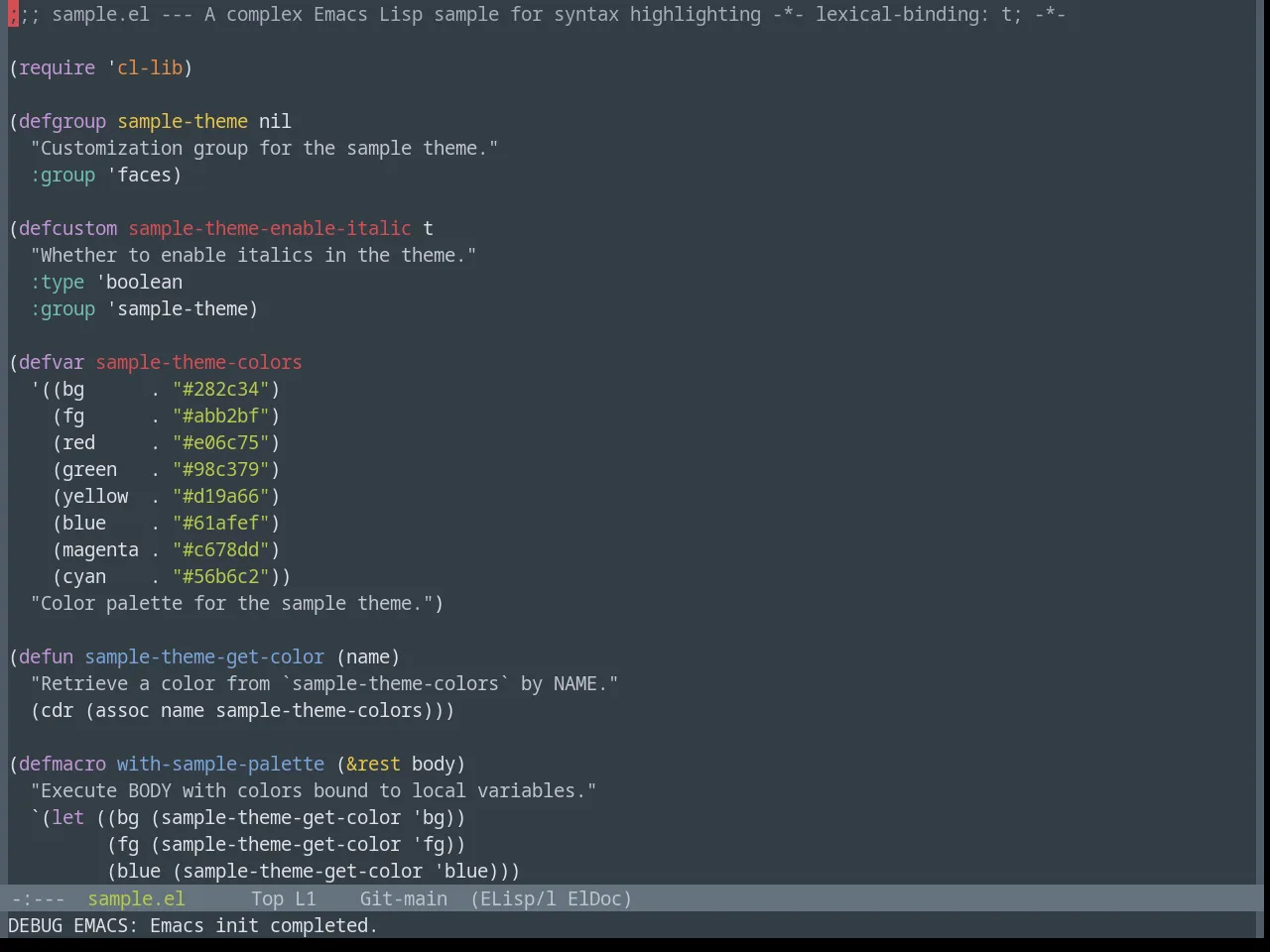 Base16 Yesterday Bright Theme in emacs-lisp-mode