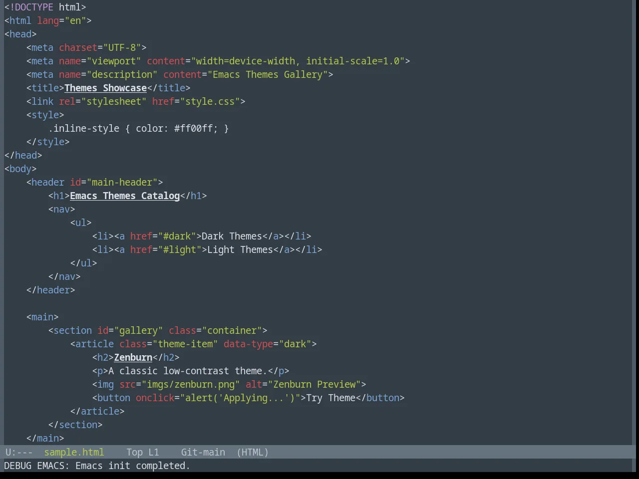 Base16 Yesterday Bright Theme in html-mode