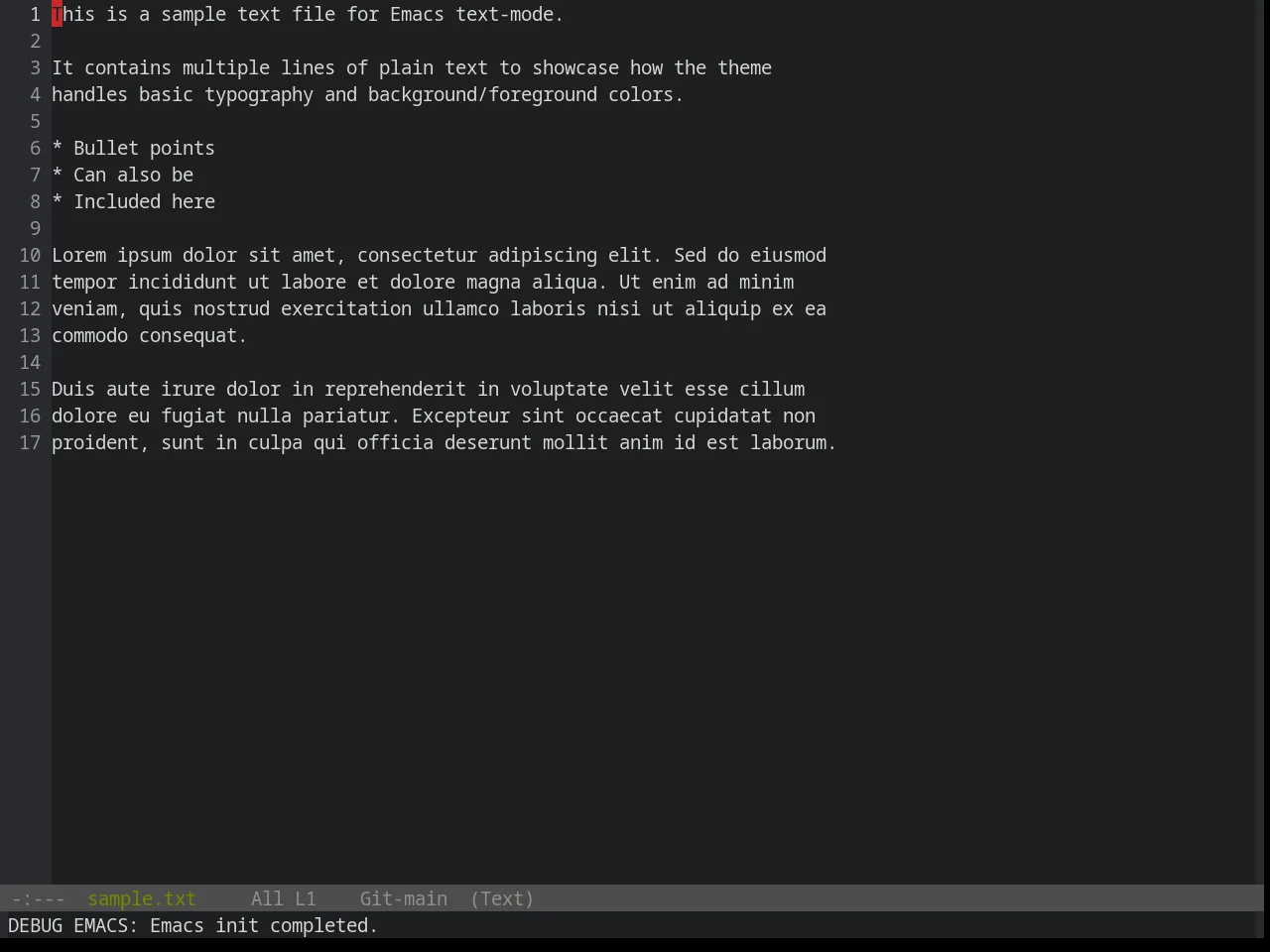 Base16 Yesterday Theme in text-mode