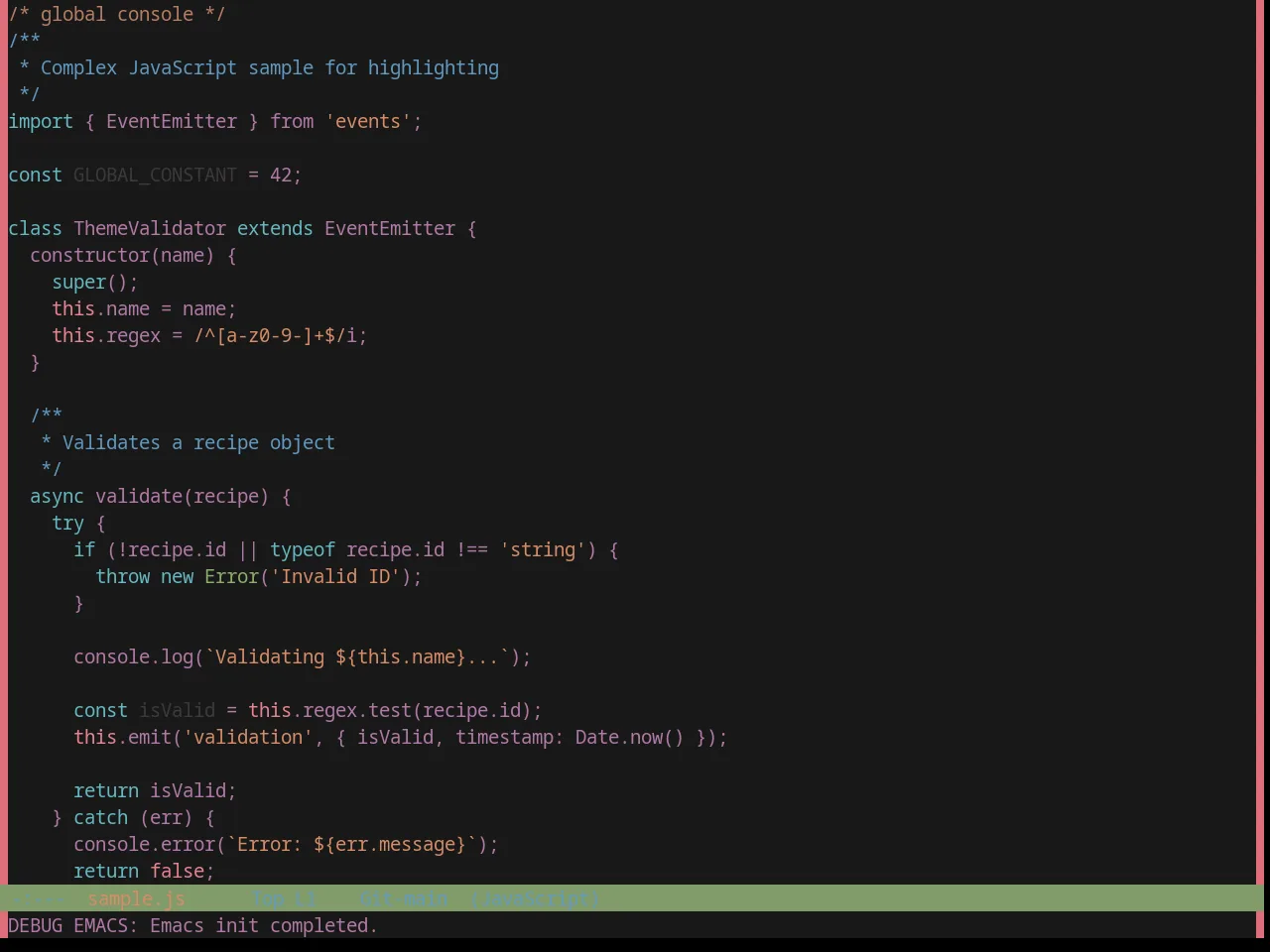 Base16 Zenbones Theme in javascript-mode