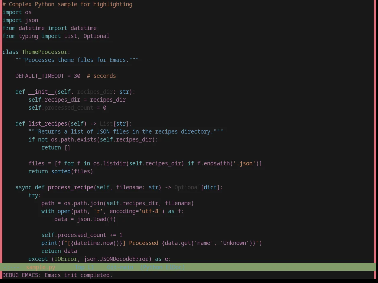 Base16 Zenbones Theme in python-mode