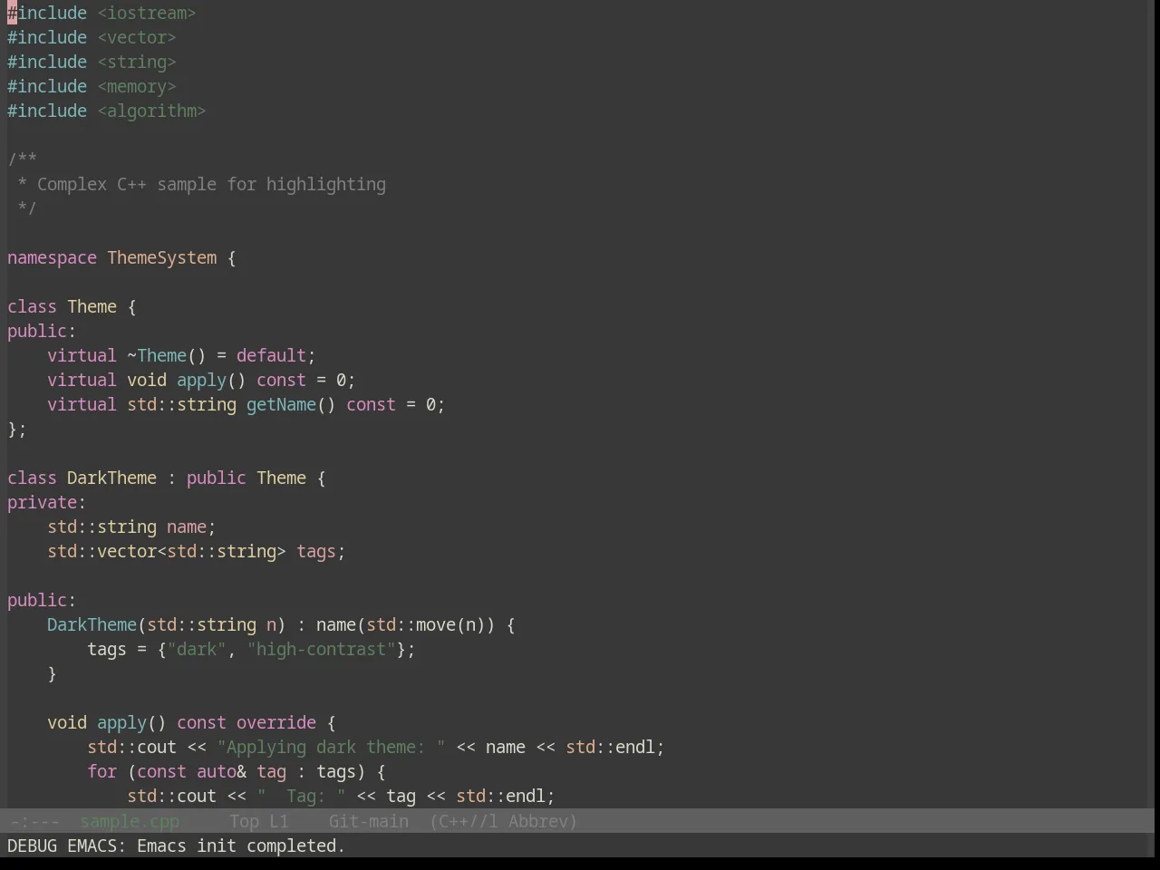 Base16 Zenburn Theme in c++-mode