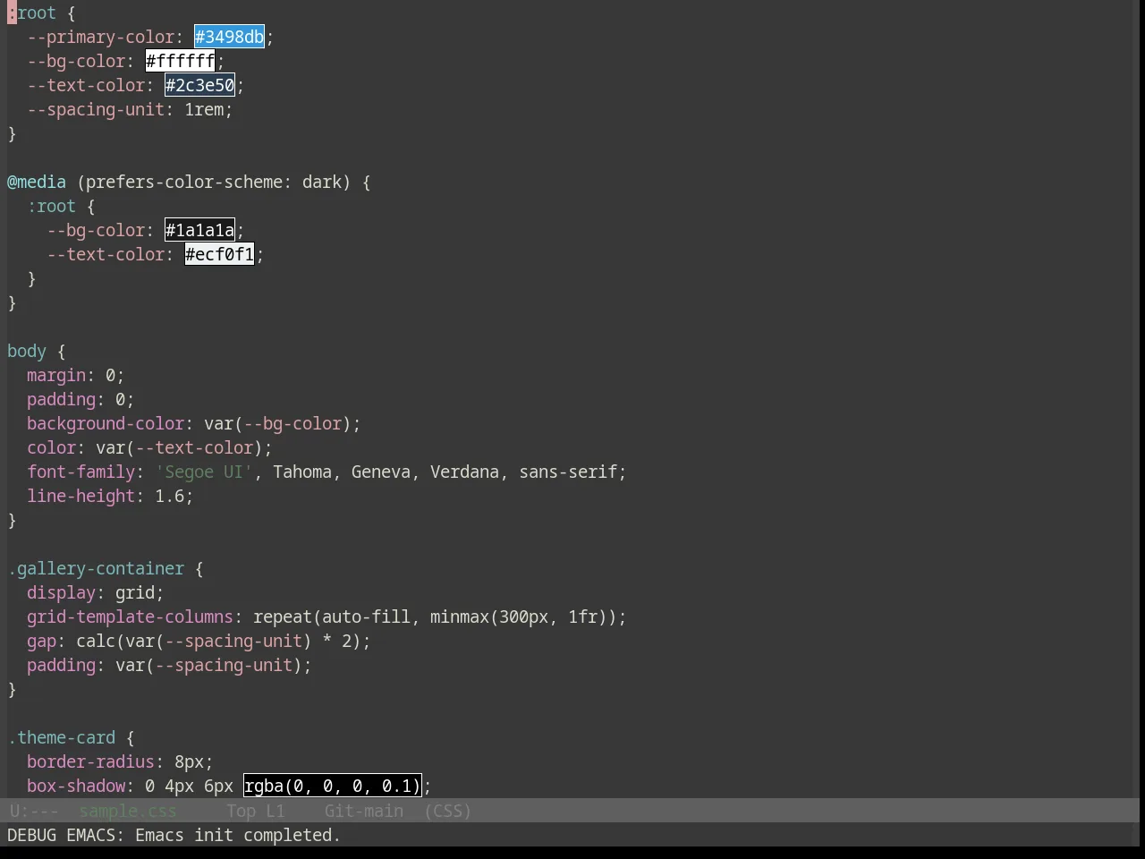 Base16 Zenburn Theme in css-mode