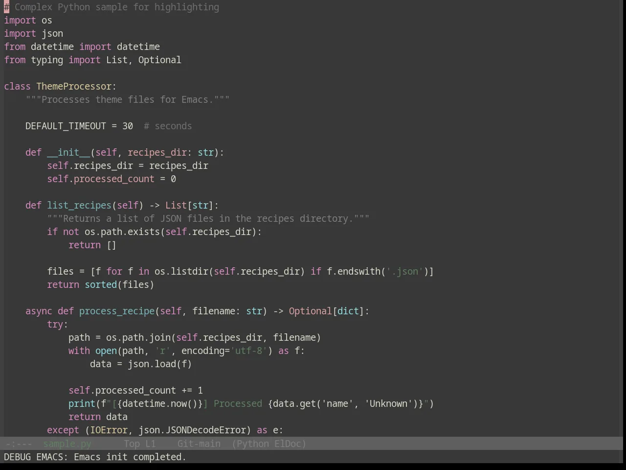 Base16 Zenburn Theme in python-mode