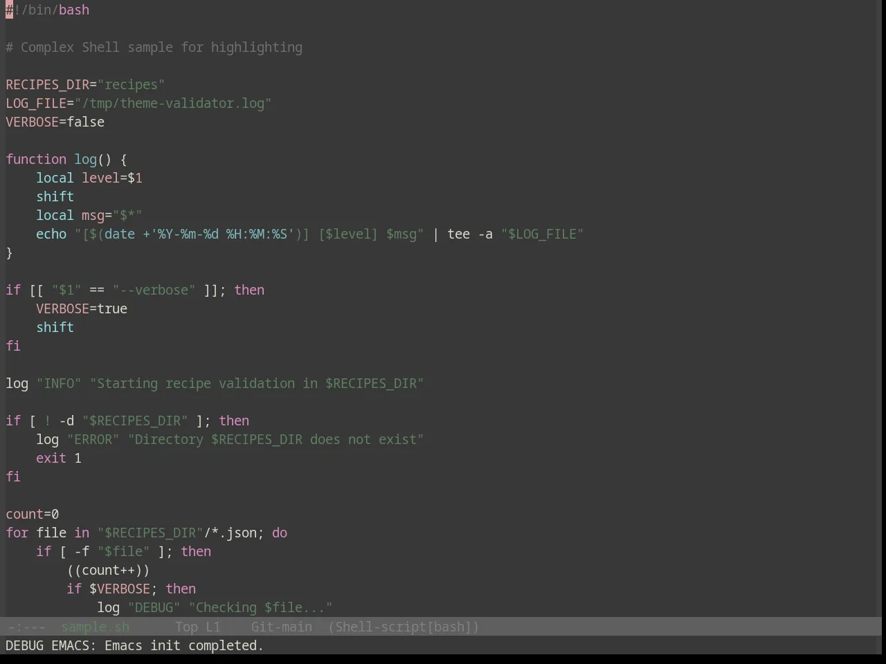 Base16 Zenburn Theme in sh-mode