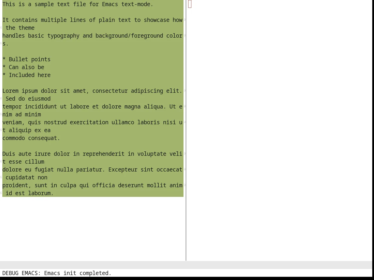 Basic Theme in fundamental-mode