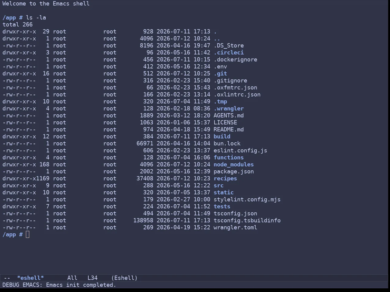 Batppuccin Frappe Theme in eshell