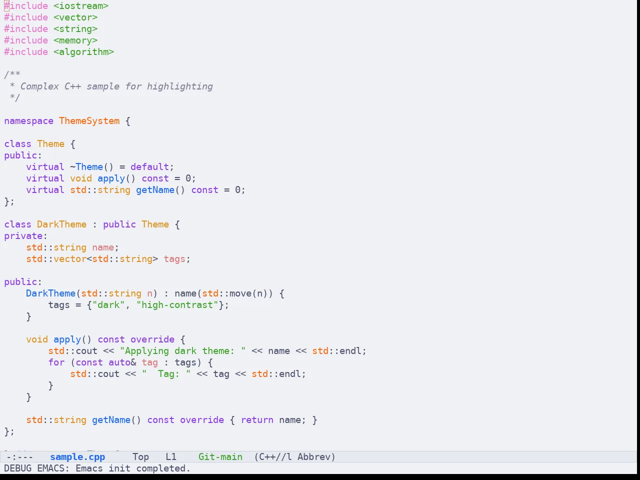 Batppuccin Latte Theme in c++-mode