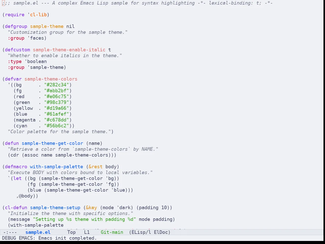Batppuccin Latte Theme in emacs-lisp-mode