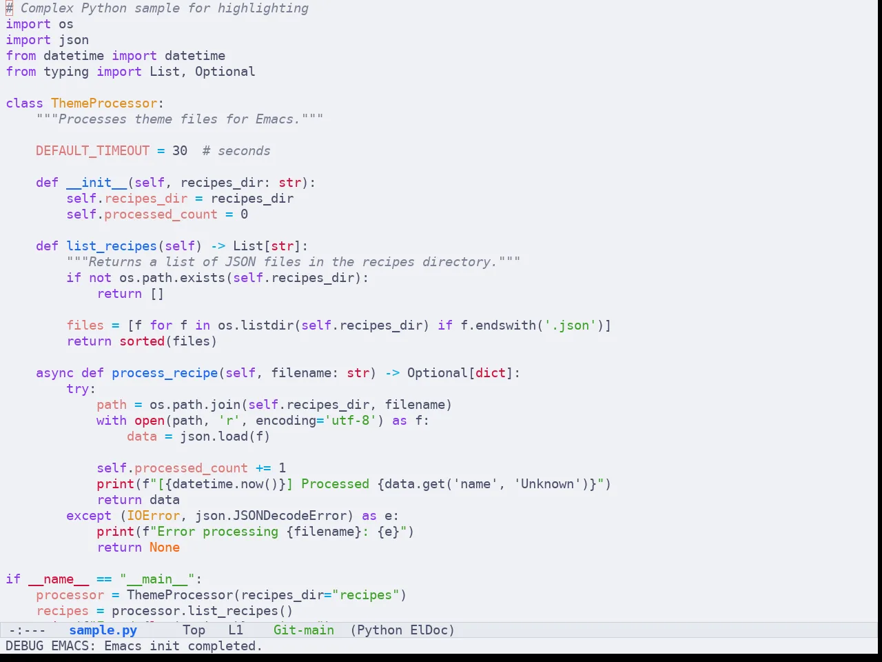 Batppuccin Latte Theme in python-mode