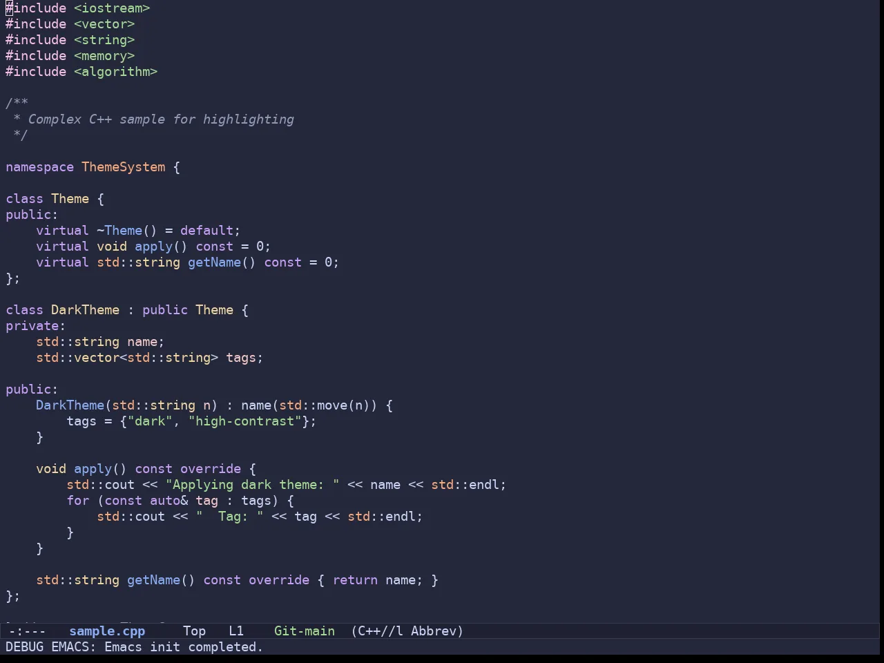 Batppuccin Macchiato Theme in c++-mode