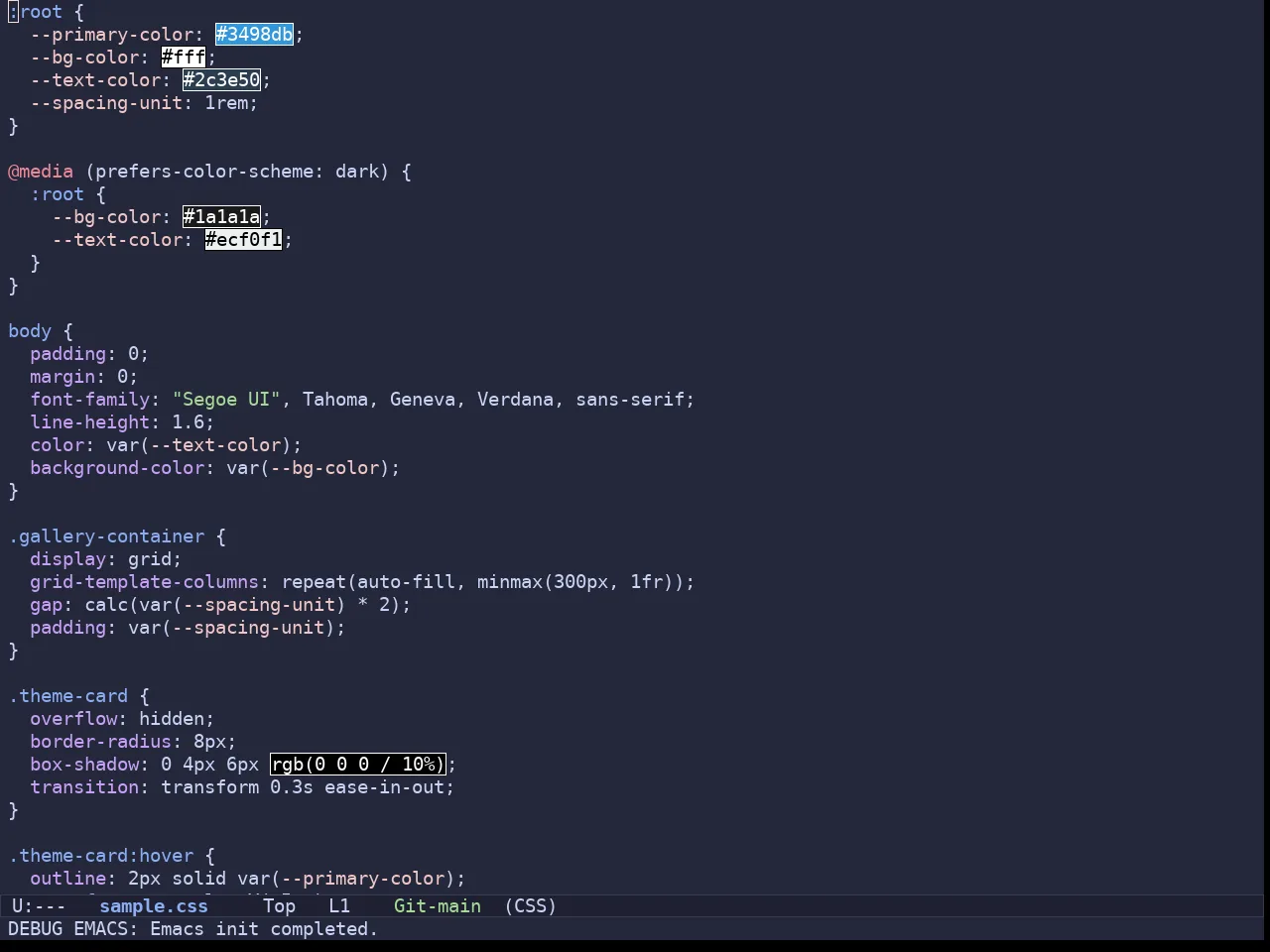 Batppuccin Macchiato Theme in css-mode