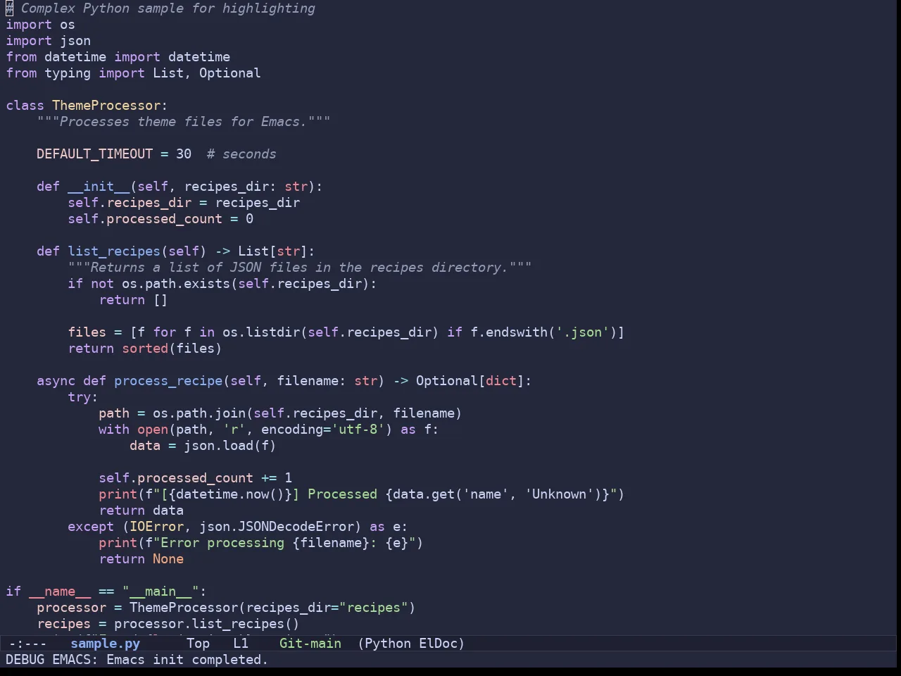 Batppuccin Macchiato Theme in python-mode