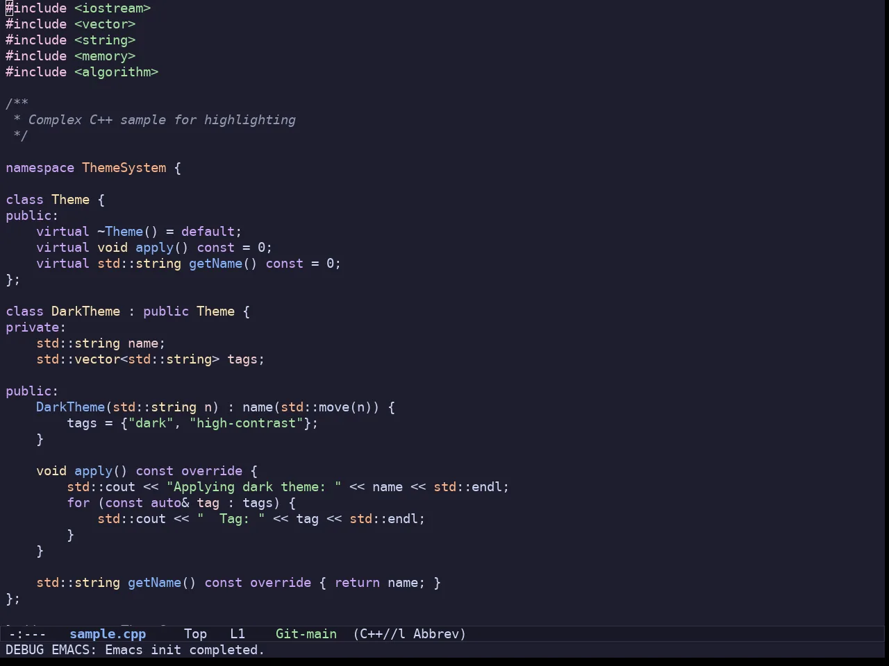 Batppuccin Mocha Theme in c++-mode