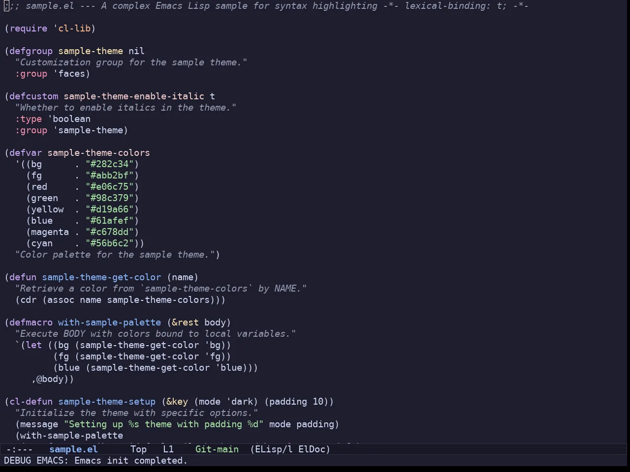 Batppuccin Mocha Theme in emacs-lisp-mode