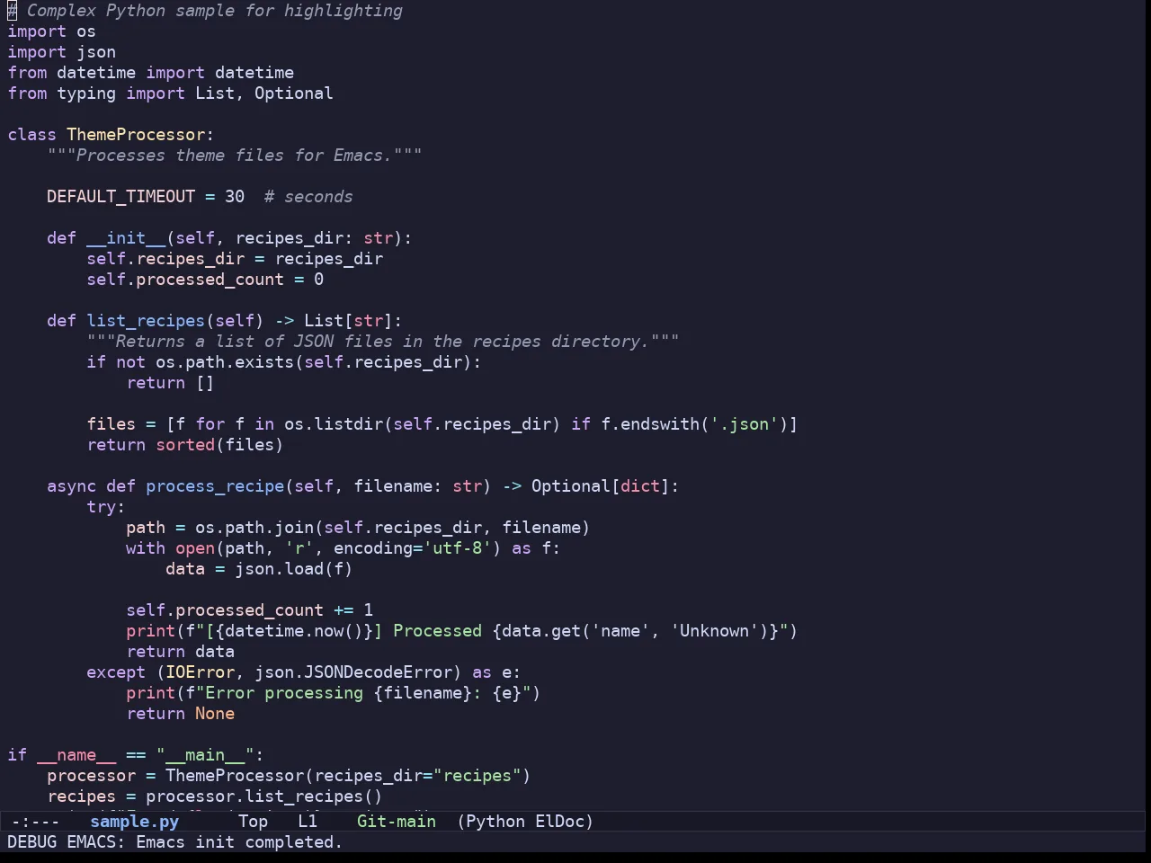 Batppuccin Mocha Theme in python-mode