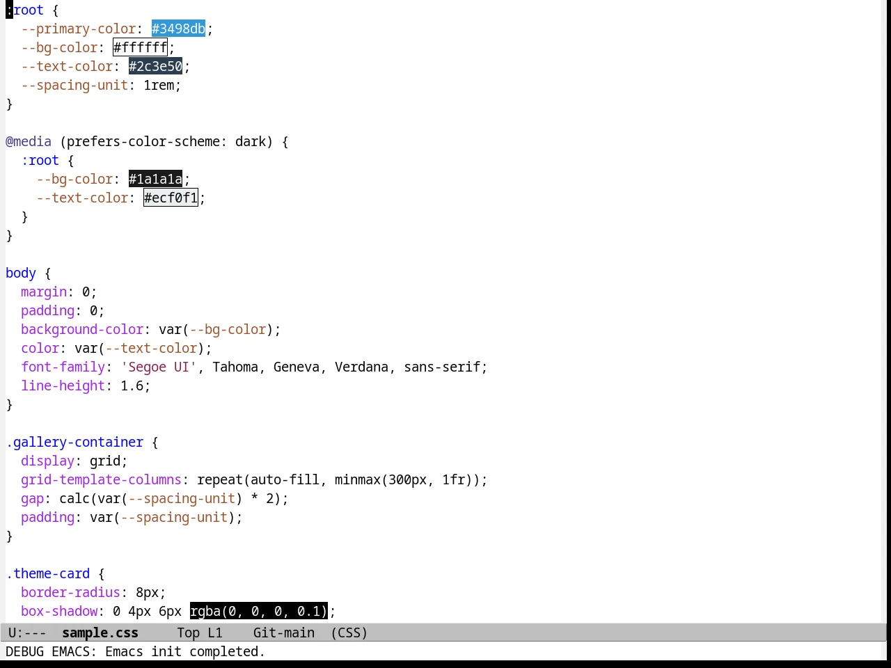 Beige Diff Theme in css-mode