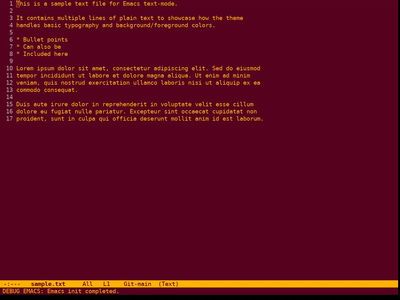 Berry Theme in text-mode