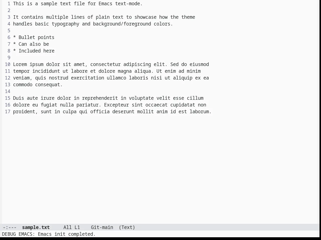 Berrys Theme in text-mode